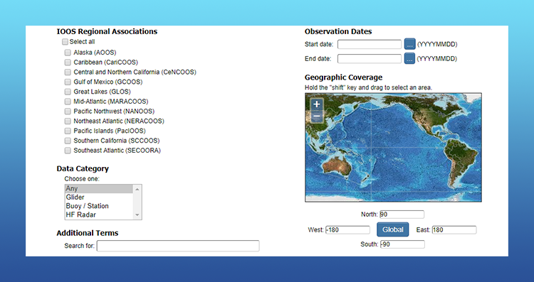 Capture of the NCEI Portal at https://www.nodc.noaa.gov/ioos/
